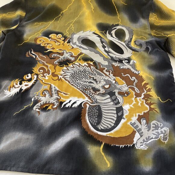 Vintage Extreme Limit Shirt Mens Large DRAGON All Over Graphic Print Y2K Street - Picture 5 of 9